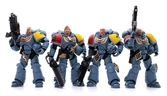 Warhammer 40k pack 4 figurines 1/18 space wolves battle hunters 12 cm