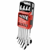 Jeu de 10 Clés Mixtes à Cliquet Articulées avec étuis - Facom