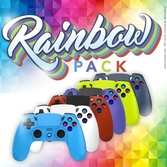 Rainbow pack de 6 manettes pour ps4 avec prise jack pour casque et boutons lumineux (tarif précommande -10%)