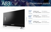 TV OLED 65" (164cm) Sony XR-65A83KAEP : 4K Ultra HD