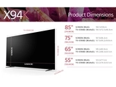 TV LED 55" (139cm) Sony XR-55X94KAEP : 4K Ultra HD HDR, Google TV