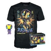 Marvel blacklight pop! & tee set figurine et t-shirt rescue (m)