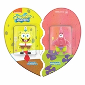 Bob l´éponge pack 2 figurines reaction spongebob & patrick bff (glitter) sdcc22 10 cm