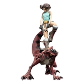 Tomb raider figurine mini epics lara croft & raptor 24 cm