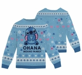 Lilo & stitch - ohana means family - pull de noël femme (l)
