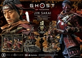 Ghost of tsushima statuette 1/4 jin sakai, the ghost vow of vengeance ghost armor 58 cm