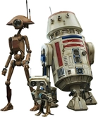 Star wars the mandalorian figurines 1/6 r5-d4, pit droid, & bd-72