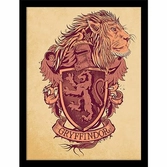 Harry potter - ecusson gryffondor - impression encadrée 30x40cm