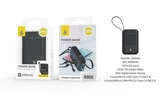 Power bank 8000mah 2a micro usb+type-c+usb 2.0 - nd2044 - noir