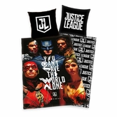 Justice league parure de lit you can´t save the world alone 135 x 200 cm / 80 x 80 cm