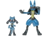 Pokémon pack 2 figurines select evolution riolu, lucario