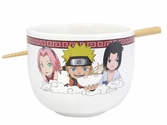 Naruto - bol à ramen avec baguette 470ml - team seven