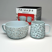Friends - doodle - set petit-déjeuner bol 850ml & mug 380ml