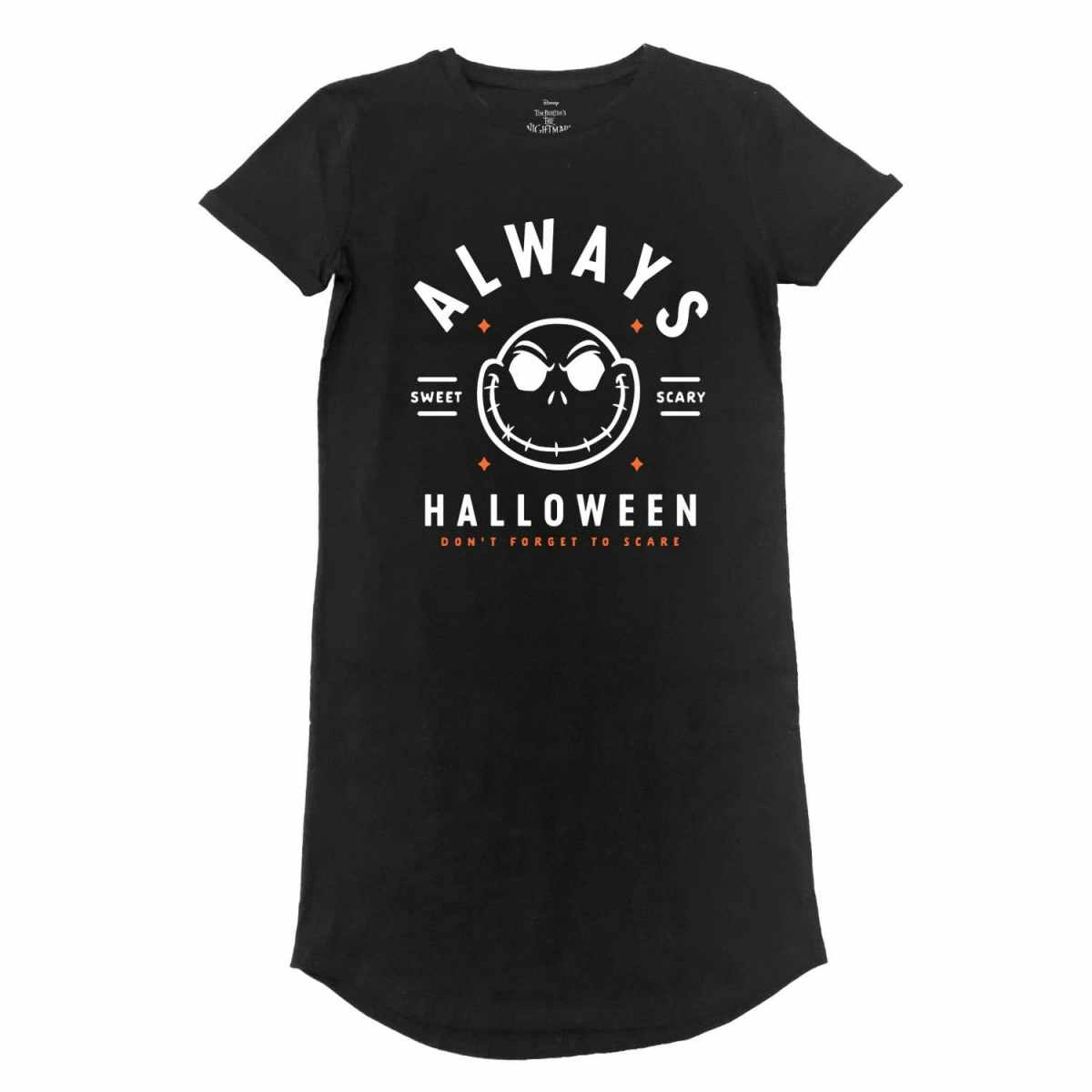 Nightmare before christmas always halloween (tshirt dress)