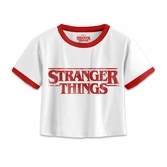 Stranger things - distressed logo (superheroes inc. cropped t-shirt)