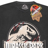 Jurassic park - scratched logo (superheroes inc. acid wash t-shirt)