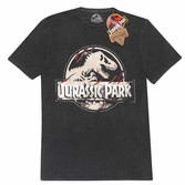 Jurassic park - scratched logo (superheroes inc. acid wash t-shirt)