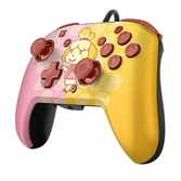 Manette filaire Faceoff Deluxe Animal Crossing rose et jaune - Switch