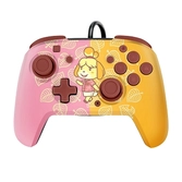 Manette filaire Faceoff Deluxe Animal Crossing rose et jaune - Switch