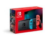 Nintendo switch with joy-con pair neon red and blue