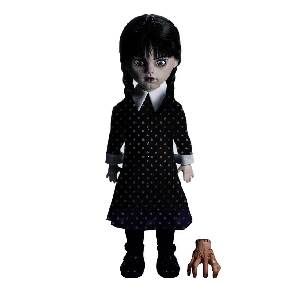 Mercredi Addams Poupée, poupée en peluche mignonne avec frange, Live Action  Tv Mercredi Addams Plushie Figure Cadeaux pour les fans 25cm