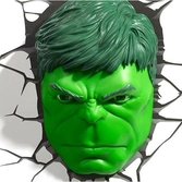 Marvel lampe 3d led hulk face 3d