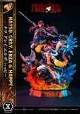 Fairy tail statuette pvc 1/7 natsu, gray, erza, happy deluxe bonus version 57 cm