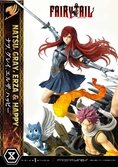 Fairy tail statuette pvc 1/7 natsu, gray, erza, happy deluxe bonus version 57 cm