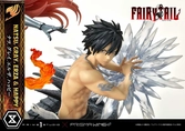 Fairy tail statuette pvc 1/7 natsu, gray, erza, happy deluxe bonus version 57 cm