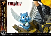 Fairy tail statuette pvc 1/7 natsu, gray, erza, happy deluxe bonus version 57 cm