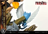Fairy tail statuette pvc 1/7 natsu, gray, erza, happy deluxe bonus version 57 cm