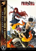 Fairy tail statuette pvc 1/7 natsu, gray, erza, happy deluxe bonus version 57 cm