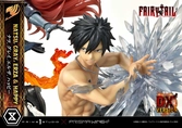 Fairy tail statuette pvc 1/7 natsu, gray, erza, happy deluxe bonus version 57 cm