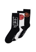 Naruto shippuden - symbol - pack de 3 paires de chaussettes (t43-46)