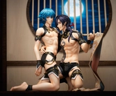 Dramatical murder statuette pvc 1/6 aoba & koujaku 20 cm
