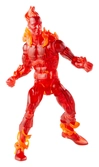 Fantastic four marvel legends retro figurine human torch 15 cm