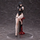 Original character statuette pvc hayabusa illustration black china dress-chan 16 cm