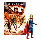 Dc direct page punchers gaming figurine et comic book supergirl (injustice 2) 18 cm
