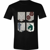 Attack on titan t-shirt emblems (xl)