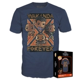 Black panther wakanda forever - groupe - t-shirt pop (s)