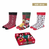 Disney pack 3 paires de chaussettes mickey christmas collection 40-46
