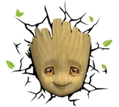 Marvel lampe 3d led baby groot face 3d