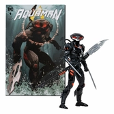 Dc direct page punchers figurine et comic book black manta (aquaman) 18 cm