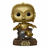 Star wars return of the jedi 40th anniversary pop! vinyl figurine c3p0 in chair 9 cm