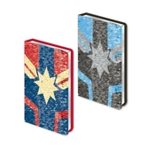 Captain marvel carnet de notes paillettes premium a5 logo