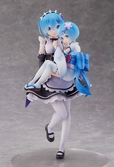 Re:zero starting life in another world statuette pvc 1/7 rem & childhood rem 23 cm