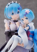 Re:zero starting life in another world statuette pvc 1/7 rem & childhood rem 23 cm