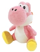 Super mario - yoshi rose - peluche 20cm