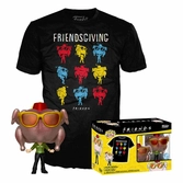 Friends pop! & tee set figurine et t-shirt monica w/turkey (m)