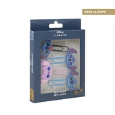 Disney - pack 4 clips métalliques - stitch
